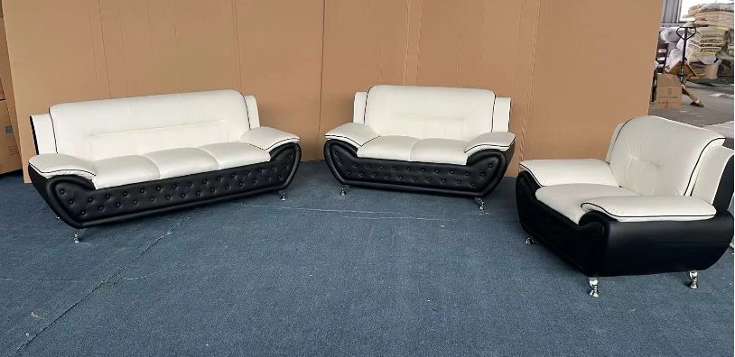 Farley_White/Black SOFA SET
